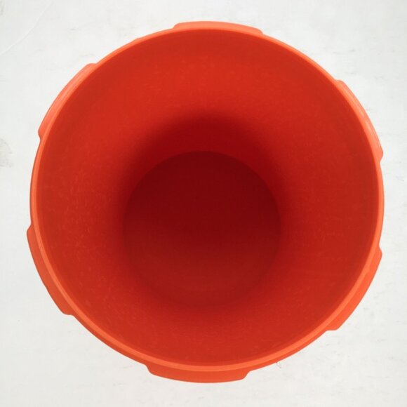 Vintage Servalier Tupperware Orange Storage Container 809-14 Sunburst Lid 810-26 - Picture 7 of 15